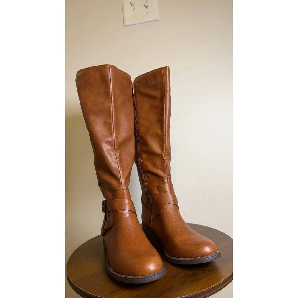 Style & Co Margoo Riding Boots Acorn Brown Women’s 5M NWB $79.90 - Picture 8 of 11